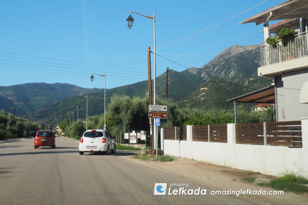 Location and where to find Nidri Waterfalls in Lefkada Island