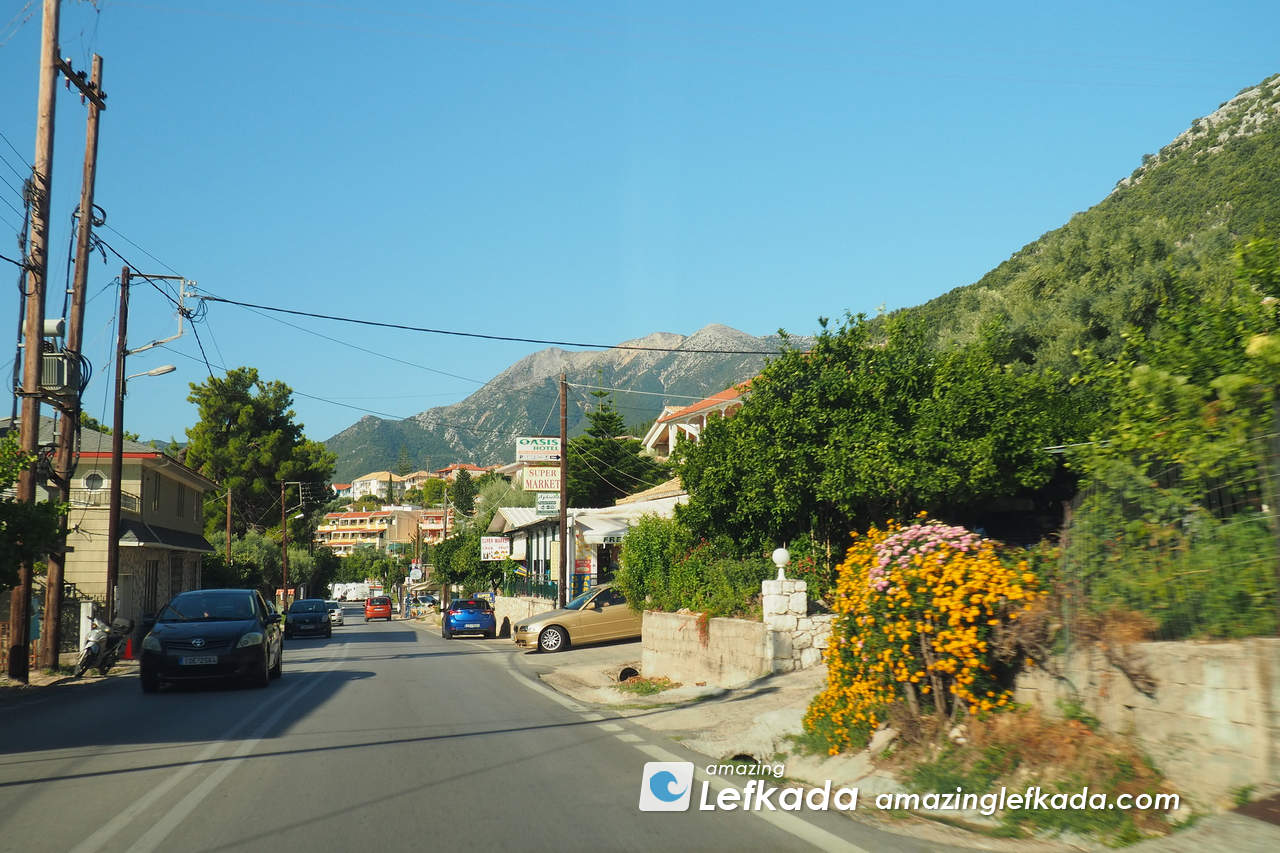 Location of Perigiali in Lefkada Island