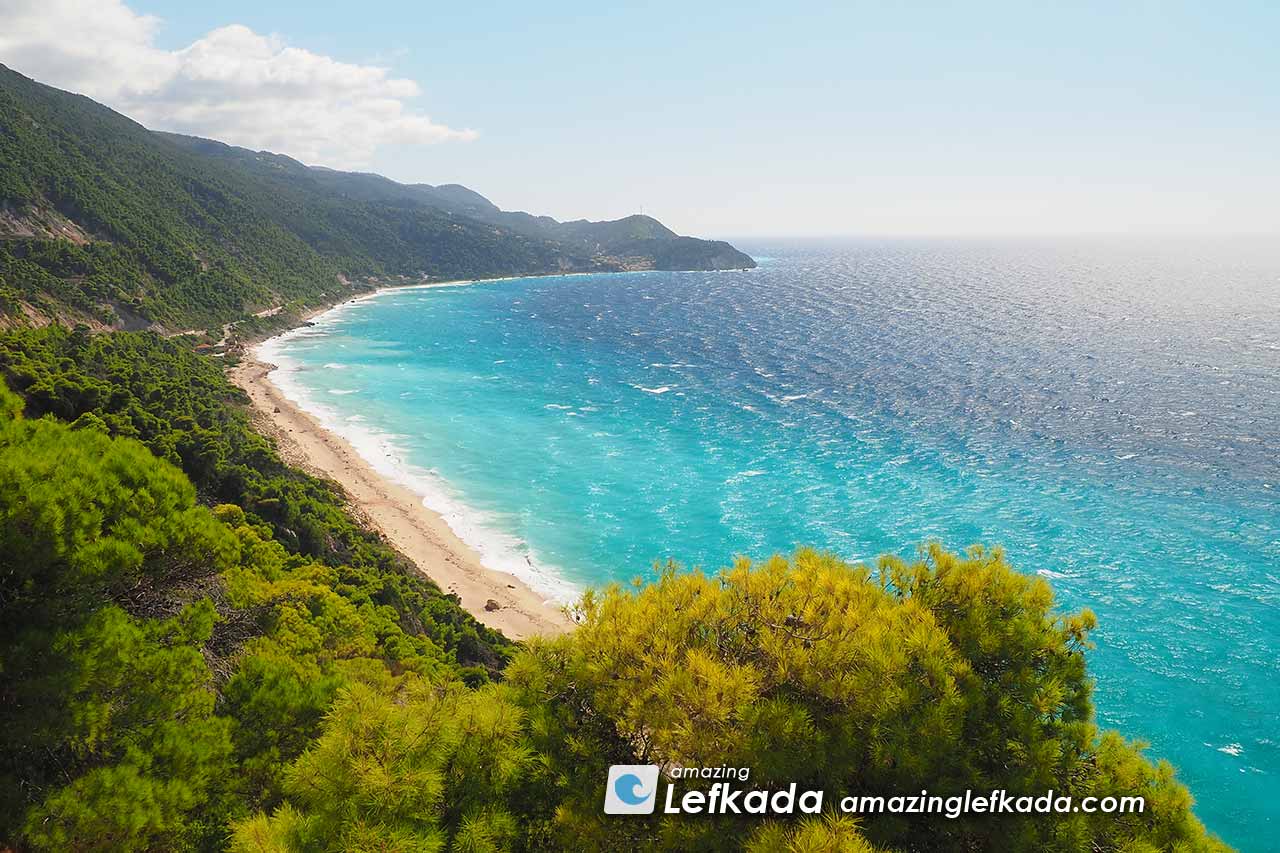 Location of Pefkoulia beach