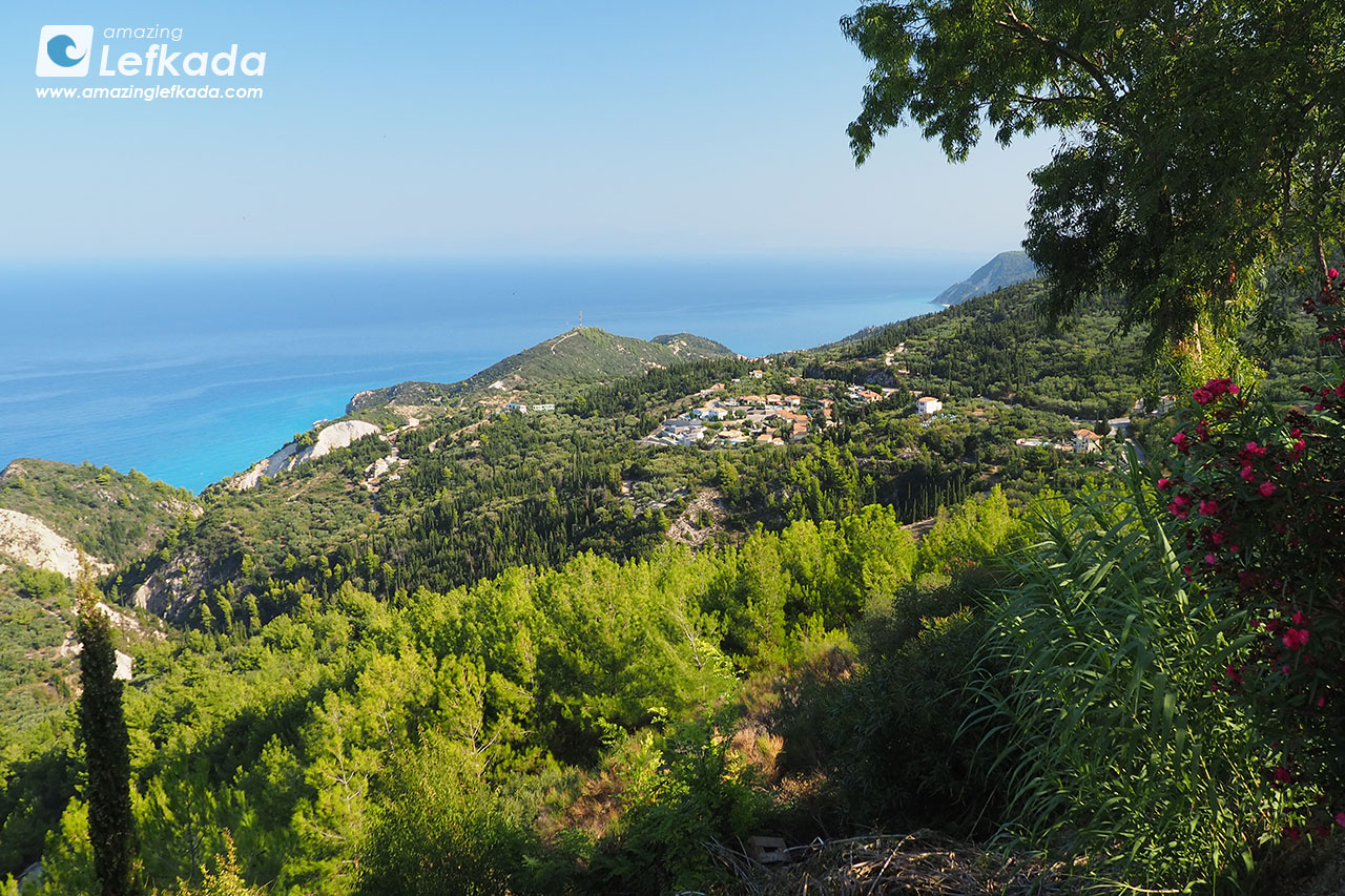 Lush forests and green scebery of Lefkada Island