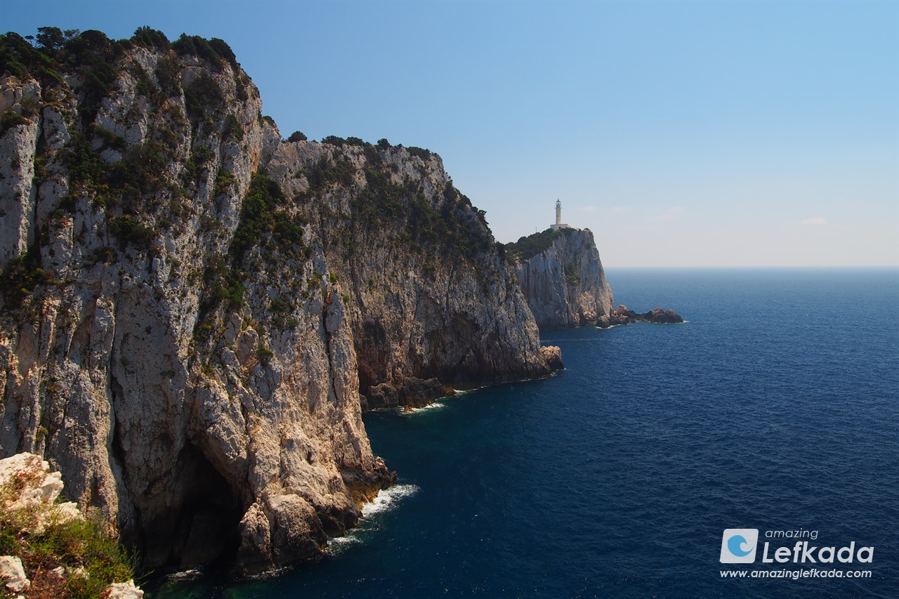 Ancient myth of Lefkada Island is Sappho jumped off fom Cape Lefkatas
