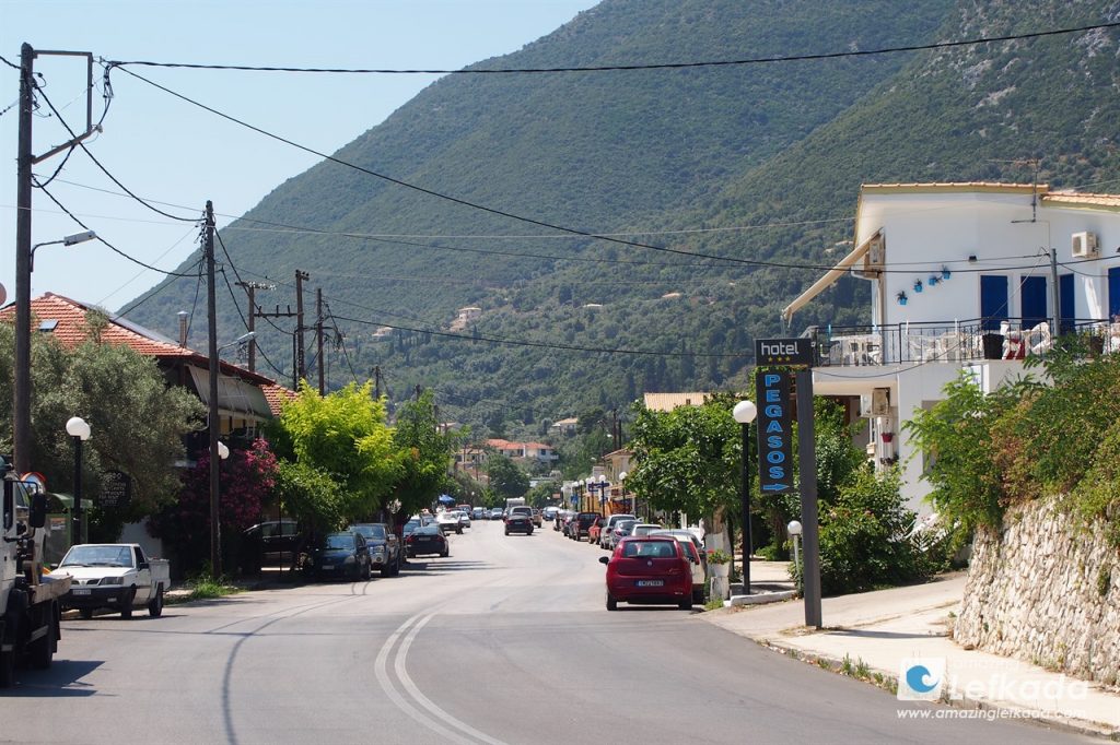 Nikiana main street Nikiana main street with restaurants and supermarkets