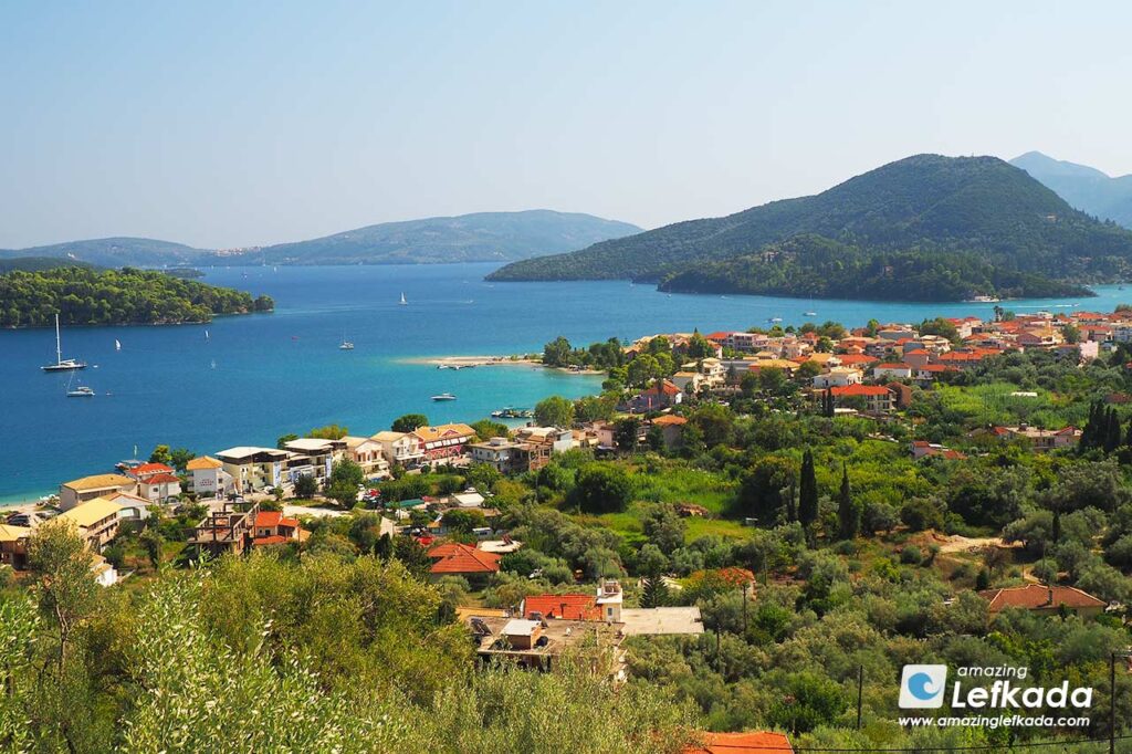 Location where is Nidri in Lefkada Island