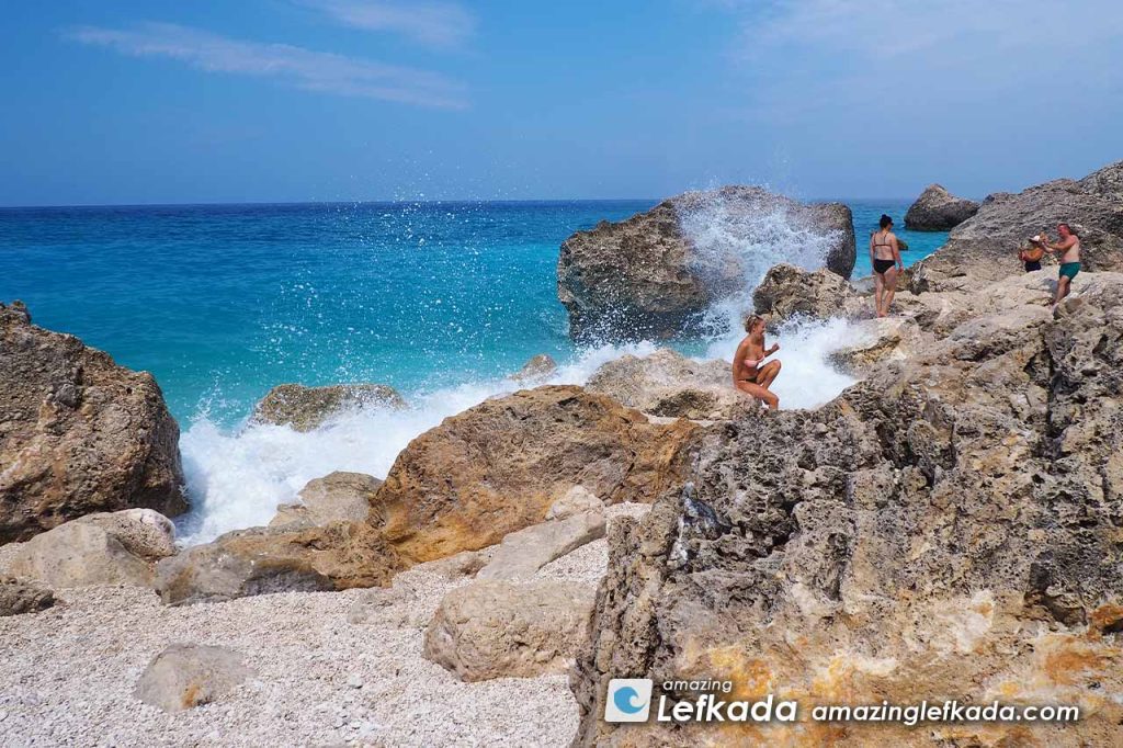Blue waves of Lefkada Island