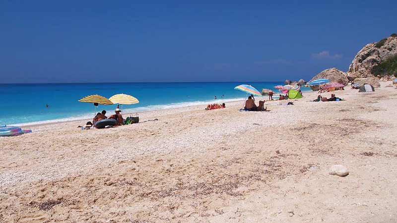 Paralia Megali Petra beach near Kavalikefta beach and Kalamitsi village