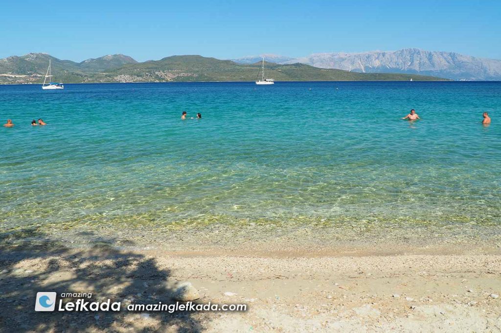 Shallow sea and calm waters at the coastline of Nikiana beach