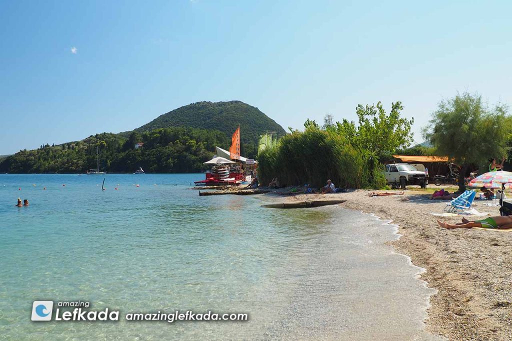 Coastline of Paralia Nydri beach