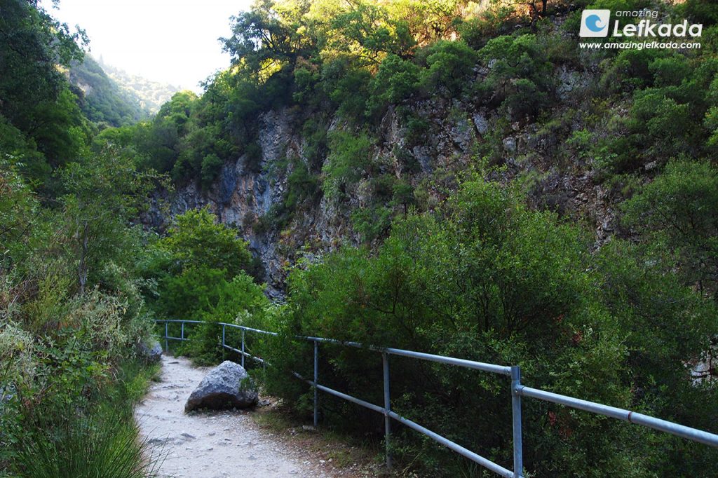 Hiking trail to Nidri Waterfalls Lefkada