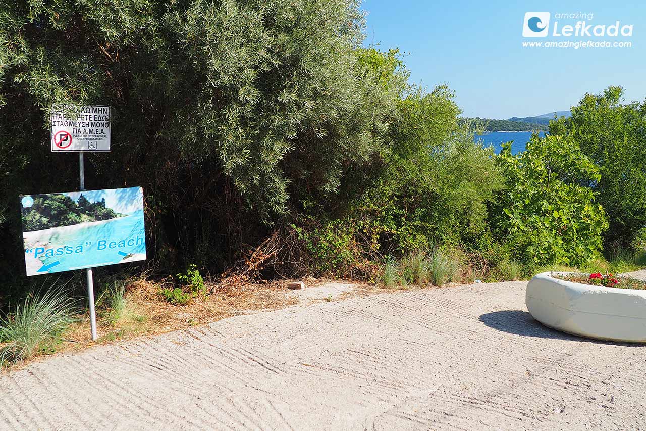 Lefkada Passa beach location (Perigiali beach)