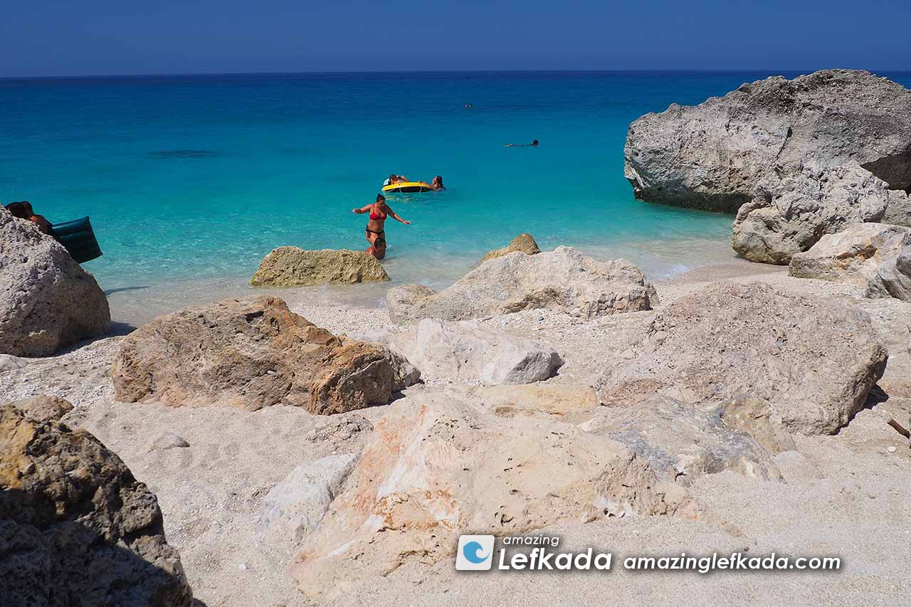 Calm Ionian Sea at Kavalikefta beach, Lefkada Island Greece
