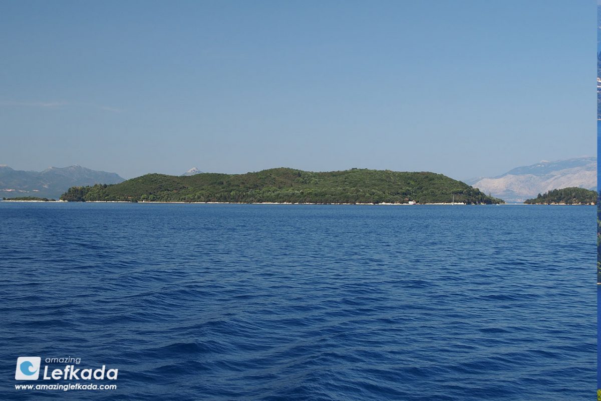Sea view to Skorpios from a ferry