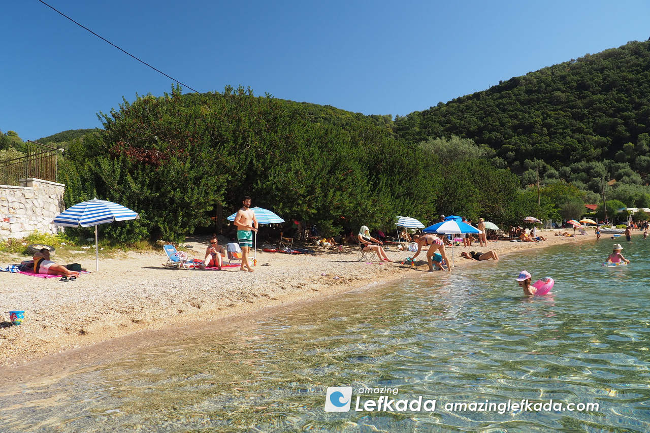 Sunbeds and beach umbrellas of Desimi