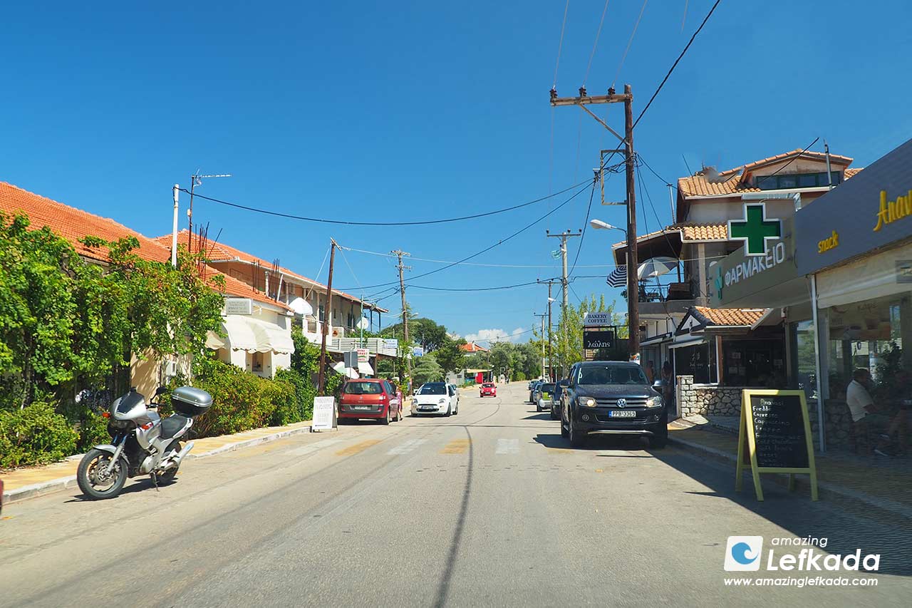Restaurant, supermarkets and pharmacy of Tsoukalades