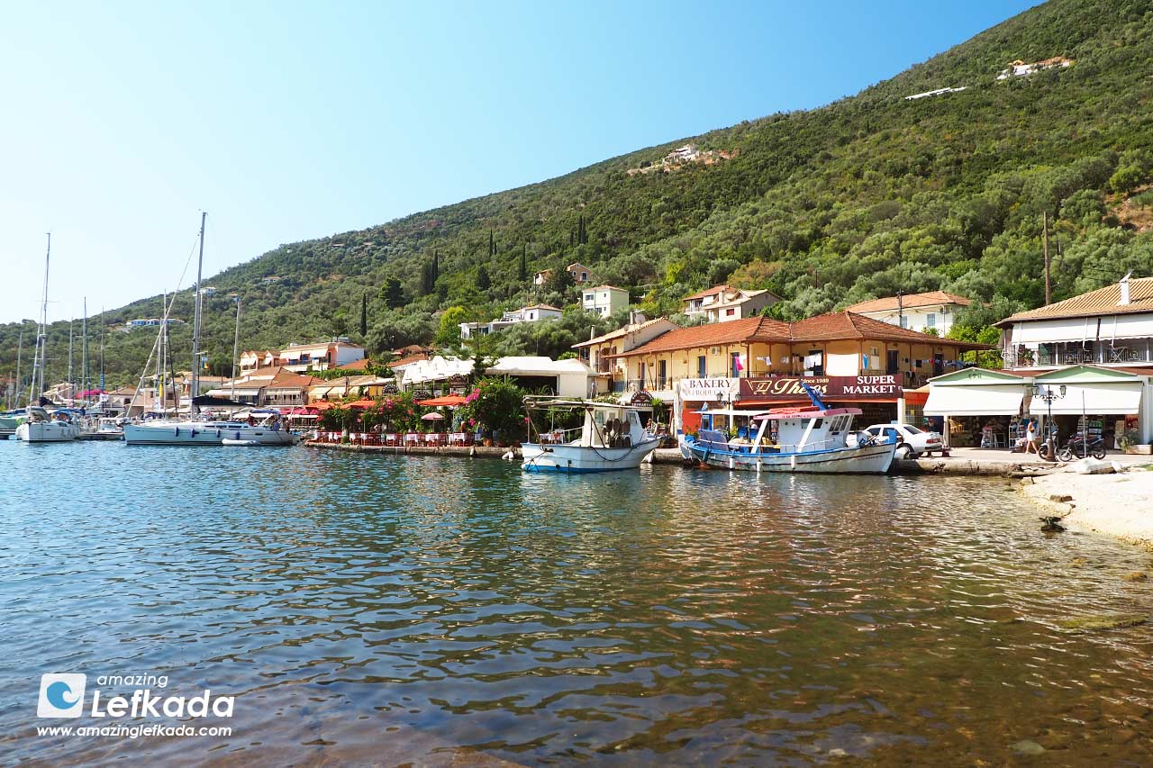 View to Sivota from the parking lot in Lefkada Island, Greece