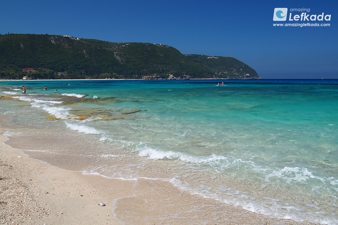 Caribbean colours of Lefkada Island at Agios Ioannis beach